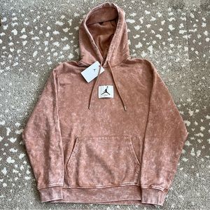 Air Jordan Flight Fleece Washed Pullover Hoodie Mineral Clay Sz.Small DR3087-215